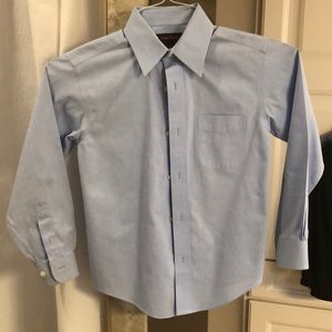 Boys brothers light blue button down.